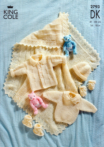Shawl and Layette in King Cole DK (2793)
