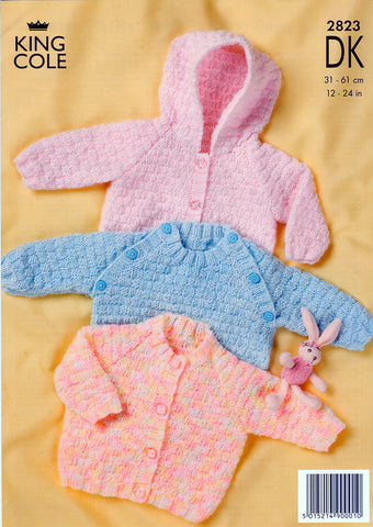 Sweater, Jacket and Sleeping Bag in King Cole DK (2823)