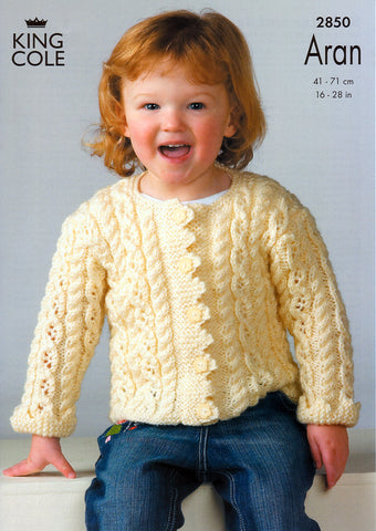 Sweater and Jacket Knitted in King Cole Fashion Aran (2850)