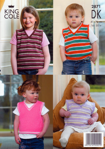 Tank Tops in King Cole DK (2871)