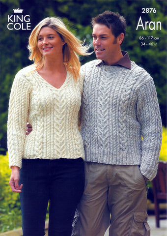 Sweaters Knitted in King Cole Fashion Aran (2876)
