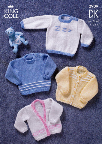 Sweaters and Cardigans in King Cole DK (2909)