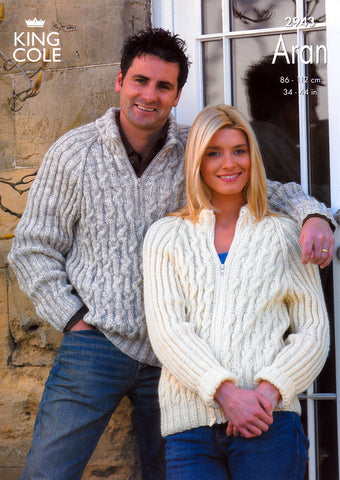 Sweater and Jacket Knitted in King Cole Fashion Aran (2943)