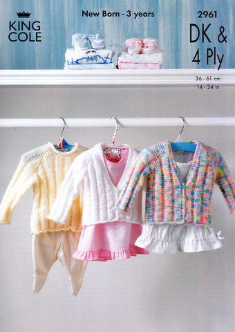 Cardigan & Sweater in King Cole DK & 4 Ply (2961)