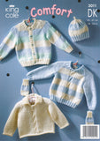 Cardigan, Sweaters, Hat and Mittens in King Cole Comfort DK (3011)