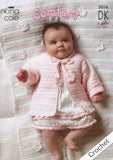 Baby Set with Pram Blanket in King Cole Comfort DK (3016)