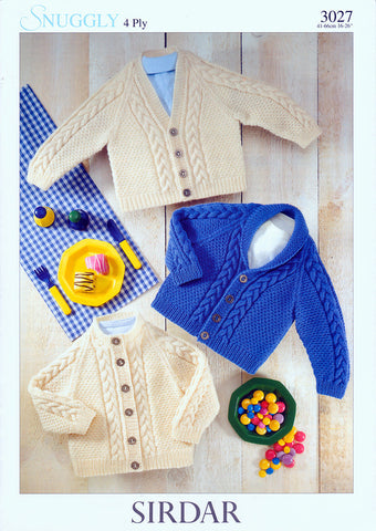 Jackets in Sirdar Snuggly 4 Ply (3027)