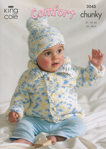 Sweater, Jacket, Bolero and Hat in King Cole Comfort Chunky (3045)