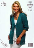 Cardigan & Top with Ties in King Cole Merino Blend DK (3054)