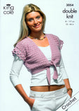 Cardigan & Top with Ties in King Cole Merino Blend DK (3054)