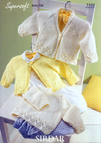Cardigans and Sweater in Sirdar Supersoft Baby DK (3101)