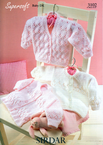 Cardigans in Sirdar Supersoft Baby DK (3102)