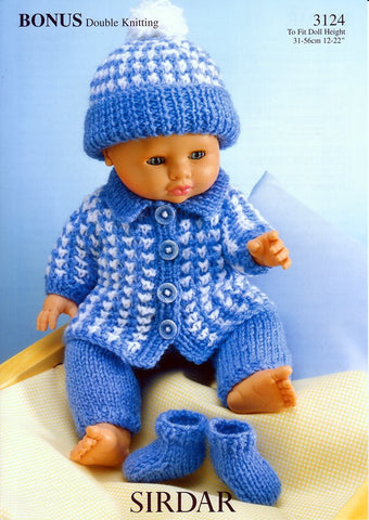 Doll's Outfit in Hayfield Baby Bonus DK (3124)
