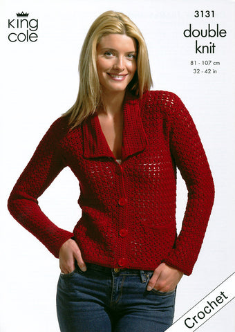 Crochet Jacket and Top in King Cole Bamboo Cotton DK (3131)
