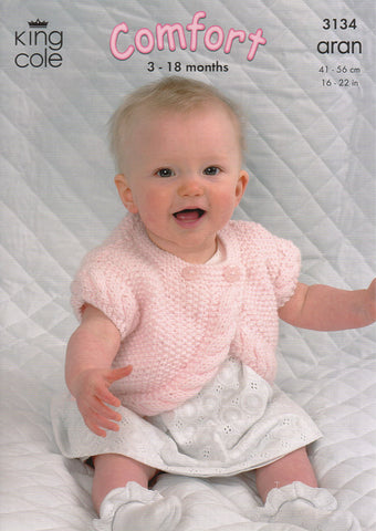 Jacket, Bolero and Sweater in King Cole Comfort Aran (3134)