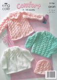 Coat, Dress, Sweater and Hat in King Cole Comfort Aran (3136)