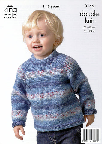 Sweater & Cardigan in King Cole Splash DK (3146)
