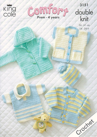 Baby Garments in King Cole Comfort DK (3151)