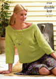 Cardigan and Top in King Cole Bamboo Cotton DK (3164)