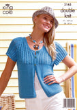 Cardigan and Top in King Cole Bamboo Cotton DK (3165)