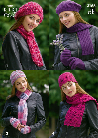 Hats, Scarves & Gloves in King Cole DK (3166)