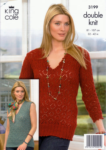 Sweater, Vest Top & Cardigan in King Cole Baby Alpaca DK (3199)