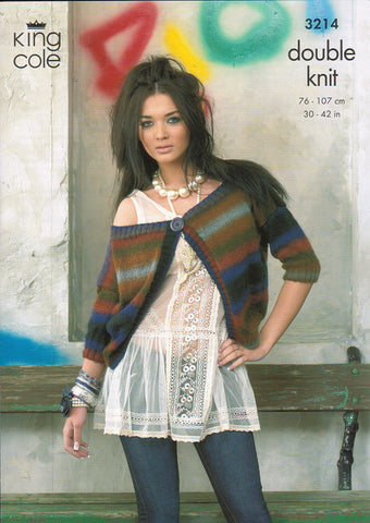 Cardigan and Top in King Cole Riot DK (3214)