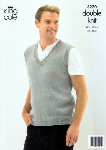 Slipover and Waistcoat in King Cole Merino Blend DK (3270)