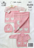Cardigan, Dress, Hat and Blanket in King Cole Bamboo Cotton DK (3317)