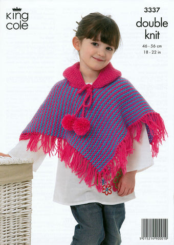 Ponchos in King Cole Comfort DK (3337)