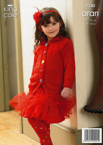 Coat & Sweater in King Cole Fashion Aran (3340)