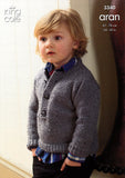 Coat & Sweater in King Cole Fashion Aran (3340)