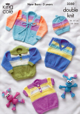 Sweaters and Cardigans in King Cole Comfort DK (3350)