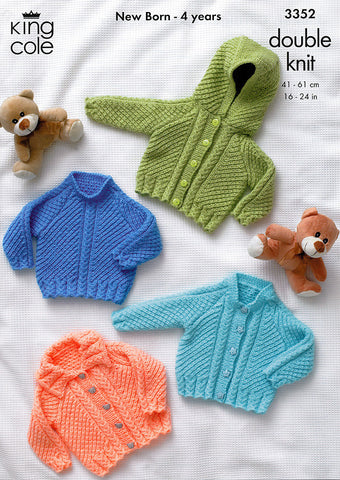 Jacket, Cardigan and Sweater in King Cole Comfort DK (3352)