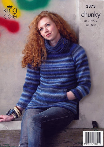 Jacket and Sweater in King Cole Riot Chunky (3373)