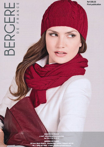 Hat and Scarf in Bergere de France Cachemire (339.33)