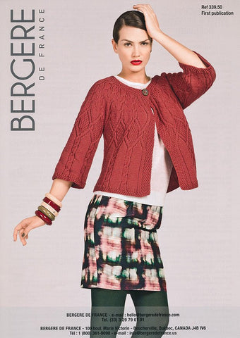 Cardigan With 3/4 Length Sleeves in Bergere de France Pur Merinos Francais (339.50)