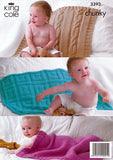 Babies Blankets in King Cole Comfort Chunky (3393)