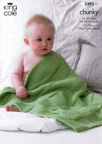 Babies Blankets in King Cole Comfort Chunky (3393)