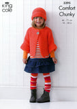 Children's Jacket, Hat & Cardigan in King Cole Comfort Chunky (3395)