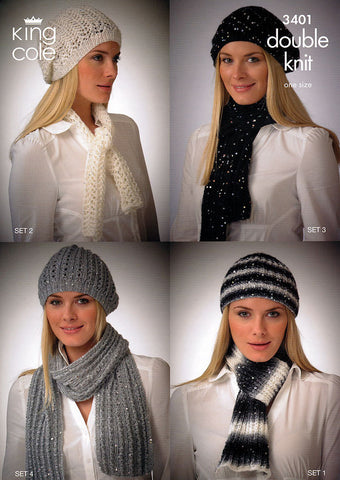 Hats & Scarves in King Cole Galaxy DK (3401)