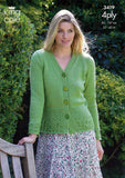 Cardigan & Sweater in King Cole 4 Ply (3419)