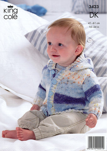 Cardigans & Hat in King Cole Splash DK (3423)