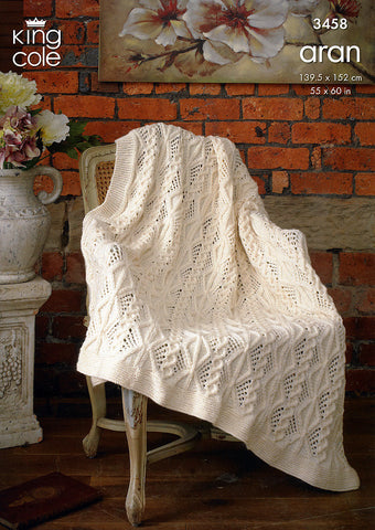 Afghan in King Cole Aran (3458)