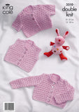 Cardigans and Waistcoat in King Cole Cottonsoft DK (3510)