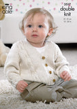 Cardigan, Waistcoat and Slipover in King Cole Cottonsoft DK (3517)