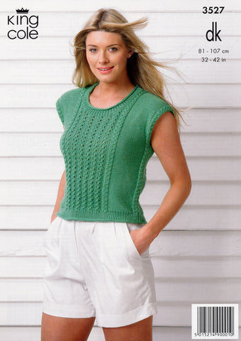 Cardigan and Top in King Cole Smooth DK (3527)