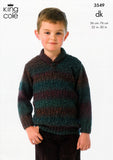 Boy's Sweater and Slipover in King Cole DK (3549)