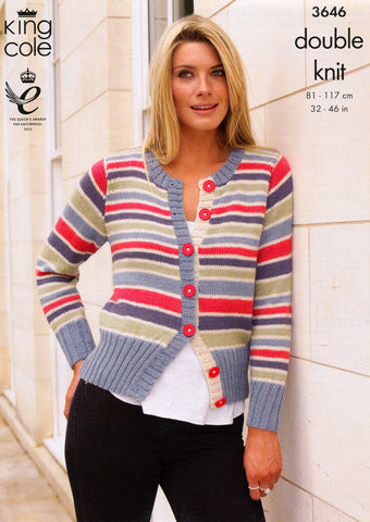 Sweater and Cardigan in King Cole Baby Alpaca DK (3646)