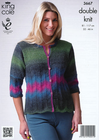 Sweater and Cardigan in King Cole Riot DK (3667)